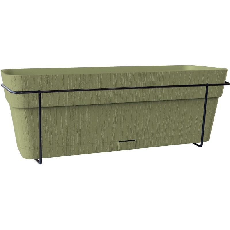 STEFANPLAST Balconniere ETHICA - 9 L - 50x18 x h17 cm - Vert olive