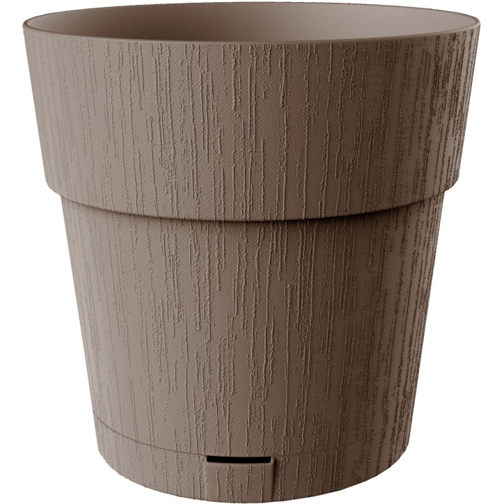 STEFANPLAST Pot de fleur ETHICA - 2 L - 40 x h39 cm - Avec réserve d'eau - Taupe STEFANPLAST Pot de fleur ETHICA - 2 L - 40 x h39 cm - Avec réserve d'eau - Taupe