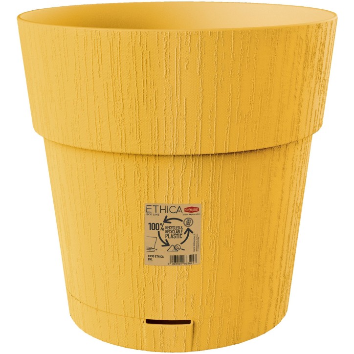 STEFANPLAST Pot de fleur ETHICA - 2 L - 40 x h39 cm - Avec réserve d'eau - Moutarde STEFANPLAST Pot de fleur ETHICA - 2 L - 40 x h39 cm - Avec réserve d'eau - Moutarde
