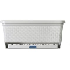 STEFANPLAST Bac a fleur NATURAL - 66 L - 80x40x34h cm - Gris pierre