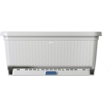 STEFANPLAST Bac a fleur NATURAL - 66 L - 80x40x34h cm - Gris pierre