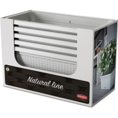 STEFANPLAST Bac a fleur NATURAL - 66 L - 80x40x34h cm - Gris pierre