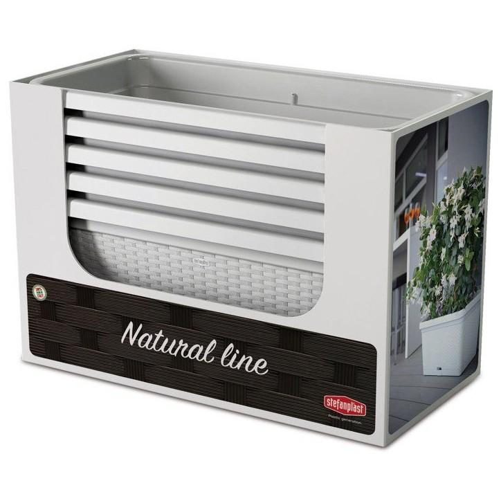 STEFANPLAST Bac a fleur NATURAL - 66 L - 80x40x34h cm - Gris pierre STEFANPLAST Bac a fleur NATURAL - 66 L - 80x40x34h cm - Gris pierre