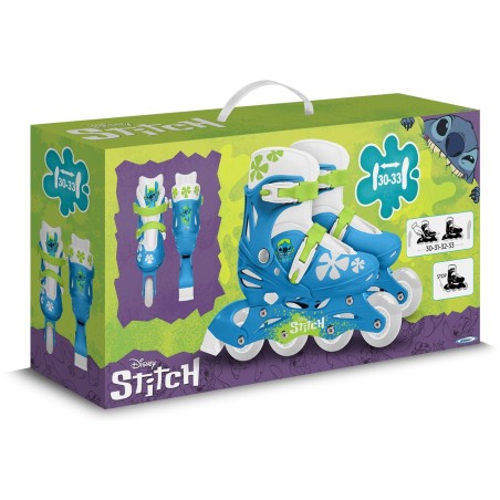 Patins en ligne ajustable - STITCH - Enfant - Bleu - Taille 30-33