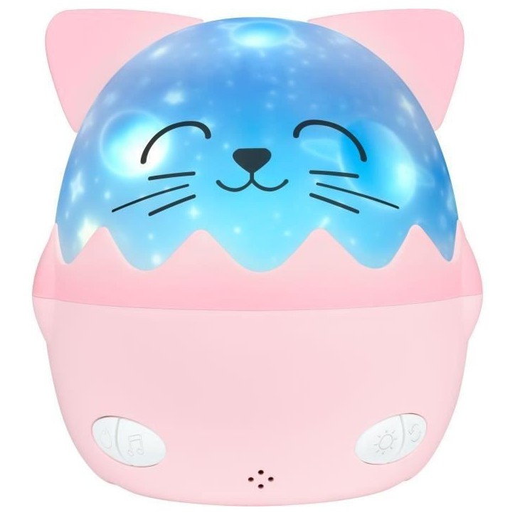 Veilleuse musicale sans fil - BIGBEN - Chat - Projection 360° - 13 films - 8 mélodies - Télécommande - Batterie USB-C Veilleuse musicale sans fil - BIGBEN - Chat - Projection 360° - 13 films - 8 mélodies - Télécommande - Batterie USB-C