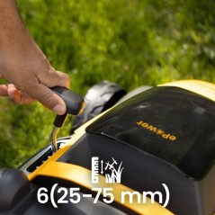 Pack tondeuse a batterie 20V 34cm de coupe + coupe-bordure a batterie