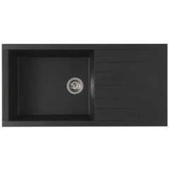 STRADOUR Evier a encastrer CUBE, en SMC NOIR PAILLETE - 06, 1 bac, dim