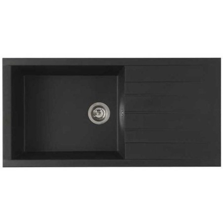 STRADOUR Evier a encastrer CUBE, en SMC NOIR PAILLETE - 06, 1 bac, dim