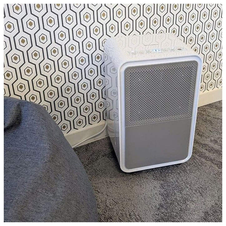 Déshumidificateur - STYLIES - Regulus - Capacité 2,5 L - Jusqu'a 12 L /jour - Timer/hygrostat/seche-linge - Blanc/gris Déshumidificateur - STYLIES - Regulus - Capacité 2,5 L - Jusqu'a 12 L /jour - Timer/hygrostat/seche-linge - Blanc/gris