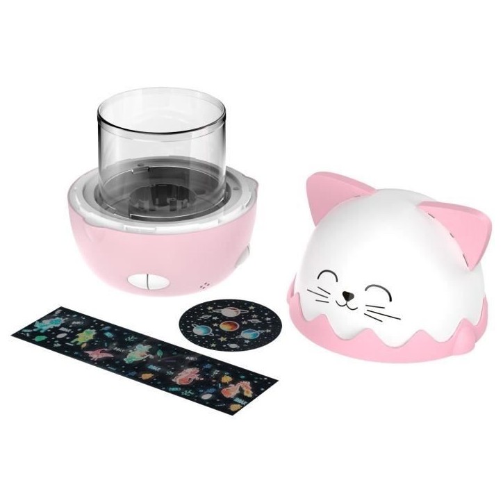 Veilleuse musicale sans fil - BIGBEN - Chat - Projection 360° - 13 films - 8 mélodies - Télécommande - Batterie USB-C Veilleuse musicale sans fil - BIGBEN - Chat - Projection 360° - 13 films - 8 mélodies - Télécommande - Batterie USB-C