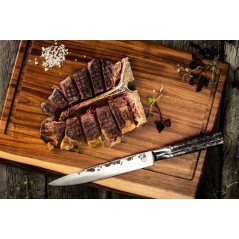 Planche a découper Anti-dérapante - STYLE DE VIE - Acacia - Avec gou