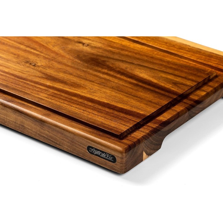 Planche a découper Anti-dérapante - STYLE DE VIE - Acacia - Avec gouttiere et poignée - 40 x 29 x 3 cm Planche a découper Anti-dérapante - STYLE DE VIE - Acacia - Avec gouttiere et poignée - 40 x 29 x 3 cm