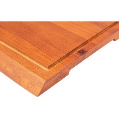 Planche a découper Anti-dérapante - STYLE DE VIE - Acacia - Avec gouttiere et poignée - 50 x 35 x 3 cm