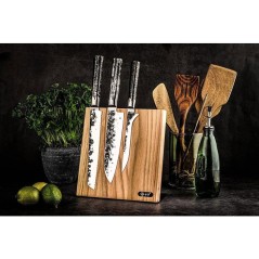 Porte couteaux magnétique - STYLE DE VIE - Chene - 22 x 3 x 23 cm