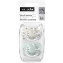 Lot de 2 sucettes symétriques - SUAVINEX - Birdies - SX Pro - 0 a 6 m