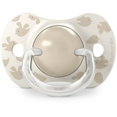 Lot de 2 sucettes symétriques - SUAVINEX - Birdies - SX Pro - 6 a 18 mois - Beige