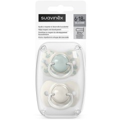 Lot de 2 sucettes symétriques - SUAVINEX - Birdies - SX Pro - 6 a 18
