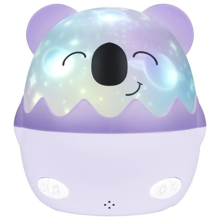 Veilleuse musicale sans fil - BIGBEN - Koala - Projection 360° - 13 films - 8 mélodies - Télécommande - Batterie USB-C
