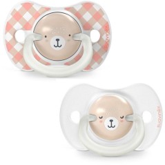 Lot de 2 sucettes symétriques - SUAVINEX - Night&Day Wild&Free - SX P