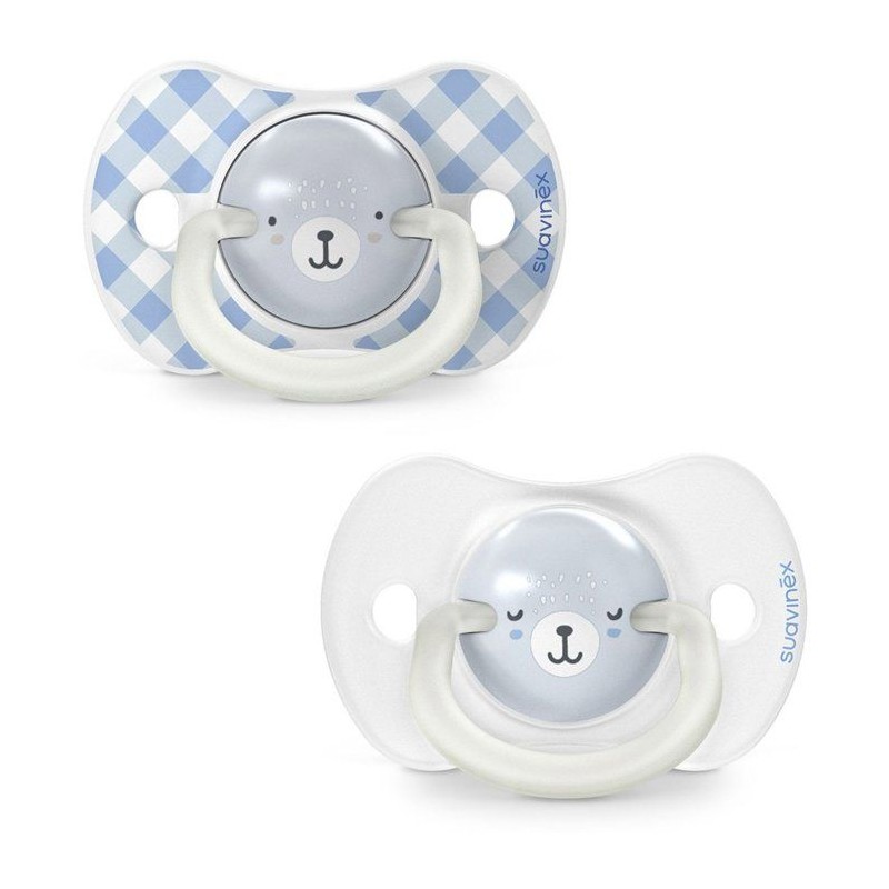 Lot de 2 sucettes symétriques - SUAVINEX - Night&Day Wild&Free - SX P