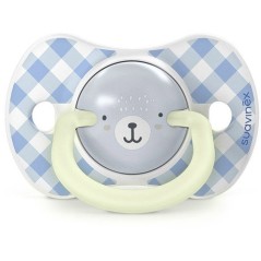 Lot de 2 sucettes symétriques - SUAVINEX - Night&Day Wild&Free - SX Pro - 0 a 6 mois - Bleu