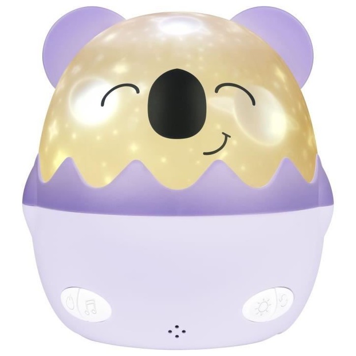 Veilleuse musicale sans fil - BIGBEN - Koala - Projection 360° - 13 films - 8 mélodies - Télécommande - Batterie USB-C