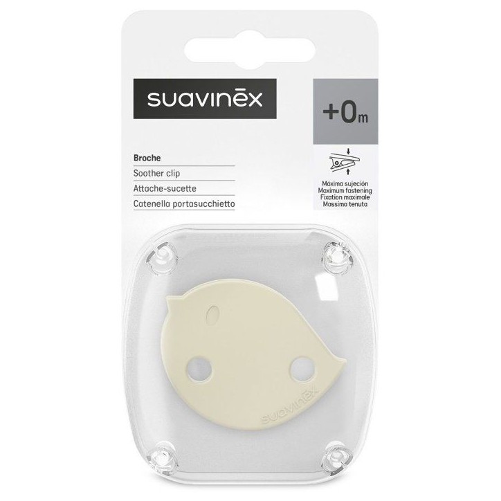 Attache-sucette chaîne - SUAVINEX - Birdies - Des la naissance - Beige