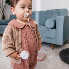 Attache-sucette chaîne - SUAVINEX - Birdies - Des la naissance - Beig