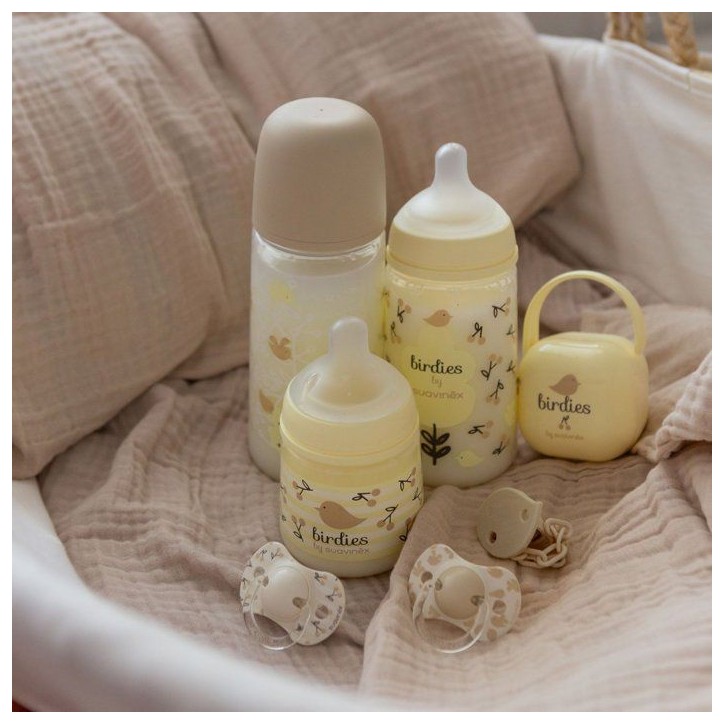 Porte-sucette - SUAVINEX - Birdies - Des la naissance - Beige Porte-sucette - SUAVINEX - Birdies - Des la naissance - Beige