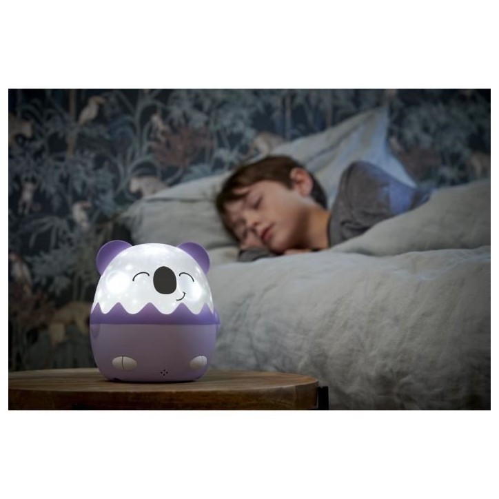 Veilleuse musicale sans fil - BIGBEN - Koala - Projection 360° - 13 films - 8 mélodies - Télécommande - Batterie USB-C