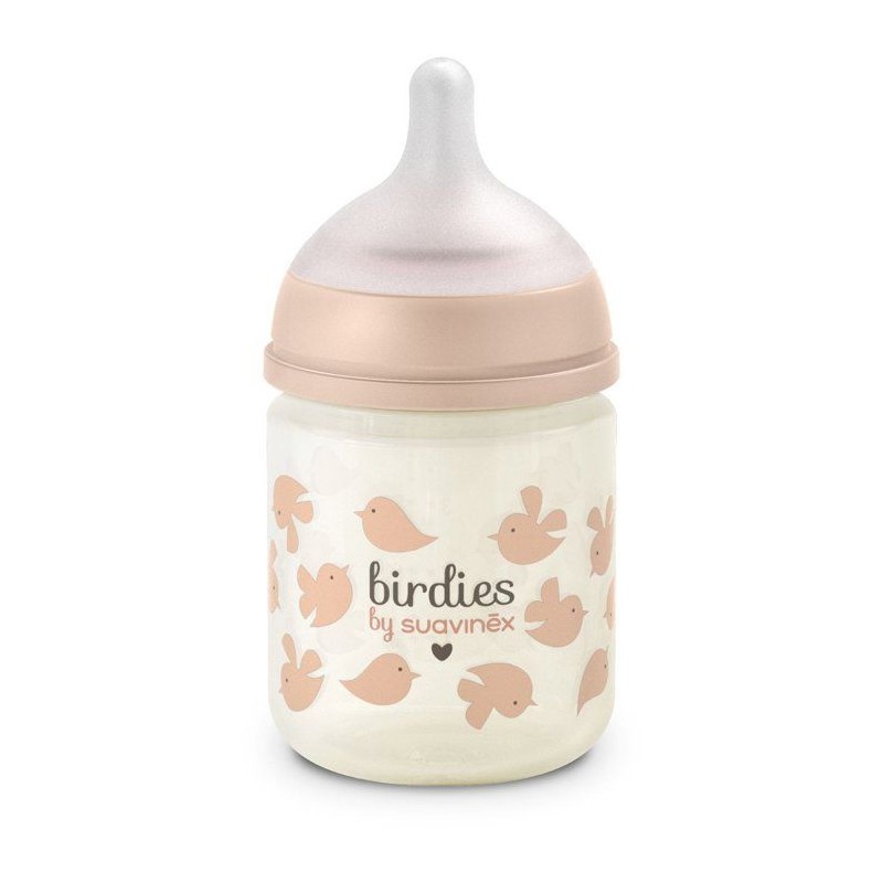 Biberon verre - SUAVINEX - Birdies - Tétine SX Pro XS - 120 ml - 0 a