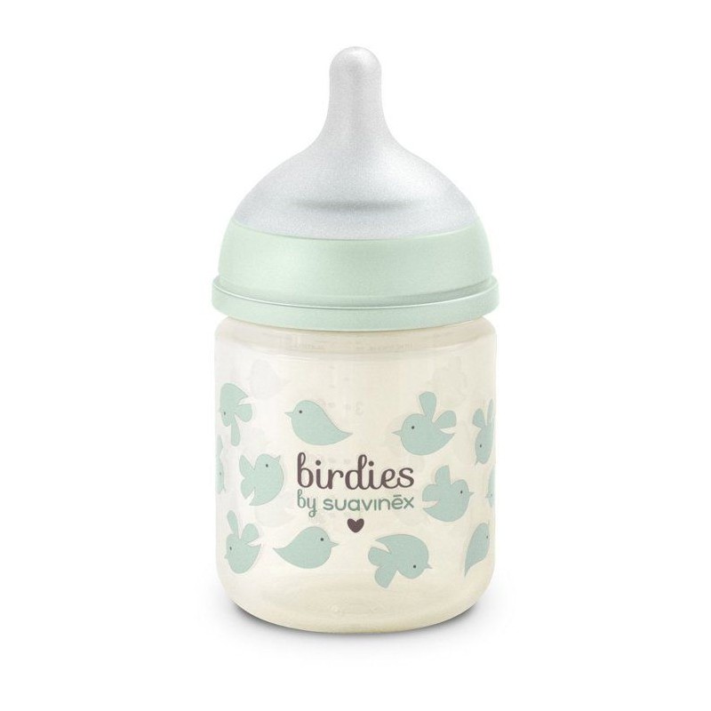 Biberon verre - SUAVINEX - Birdies - Tétine SX Pro XS - 120 ml - 0 a