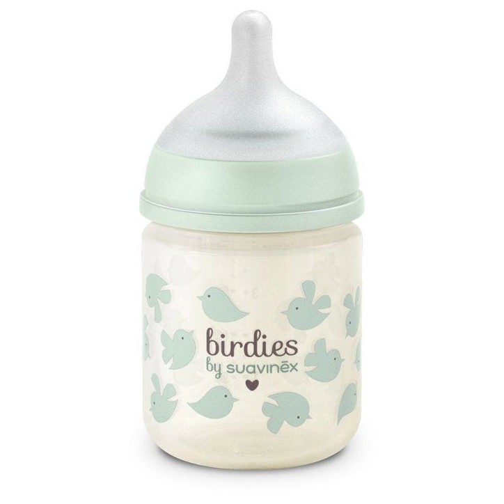 Biberon verre - SUAVINEX - Birdies - Tétine SX Pro XS - 120 ml - 0 a 3 mois - Vert Biberon verre - SUAVINEX - Birdies - Tétine SX Pro XS - 120 ml - 0 a 3 mois - Vert