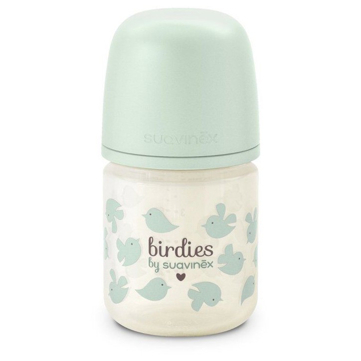 Biberon verre - SUAVINEX - Birdies - Tétine SX Pro XS - 120 ml - 0 a 3 mois - Vert Biberon verre - SUAVINEX - Birdies - Tétine SX Pro XS - 120 ml - 0 a 3 mois - Vert