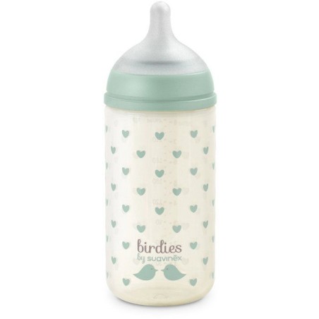 Biberon verre - SUAVINEX - Birdies - Tétine SX Pro S - 240 ml - 3 a 6