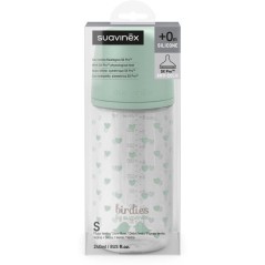 Biberon verre - SUAVINEX - Birdies - Tétine SX Pro S - 240 ml - 3 a 6