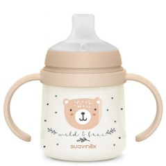Biberon avec anses - SUAVINEX - NIGHT&DAY WILD&FREE - 150 ml - 6 mois