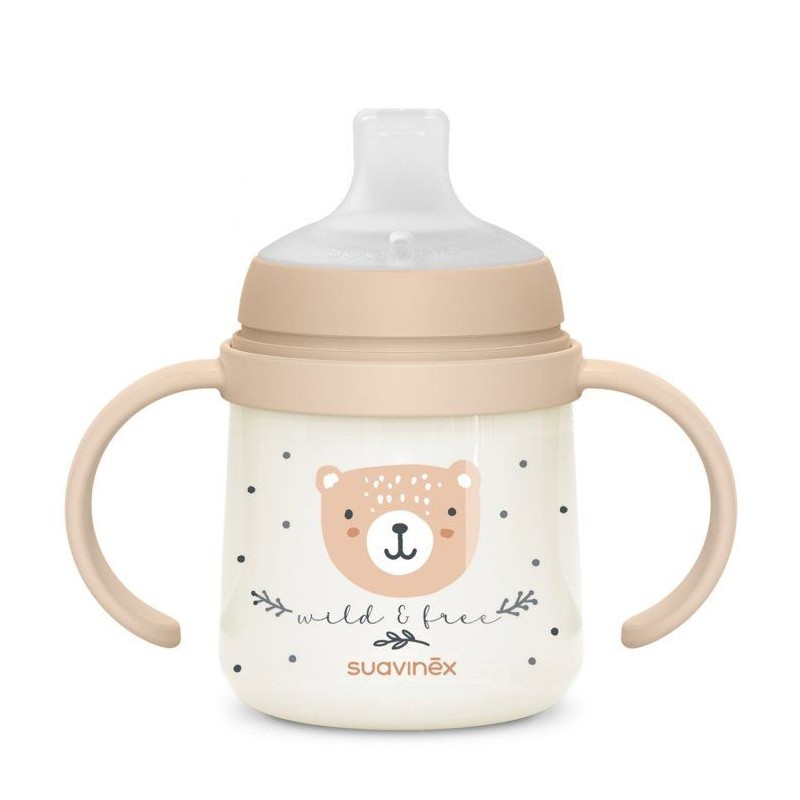 Biberon avec anses - SUAVINEX - NIGHT&DAY WILD&FREE - 150 ml - 6 mois