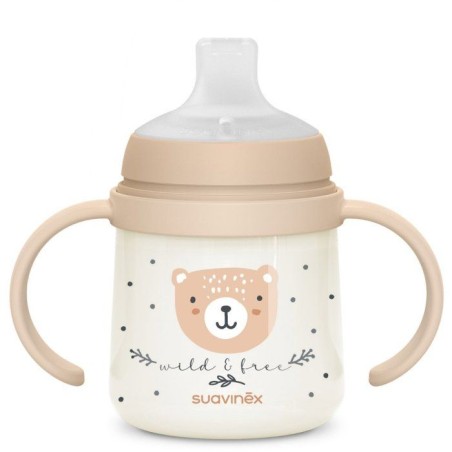 Biberon avec anses - SUAVINEX - NIGHT&DAY WILD&FREE - 150 ml - 6 mois