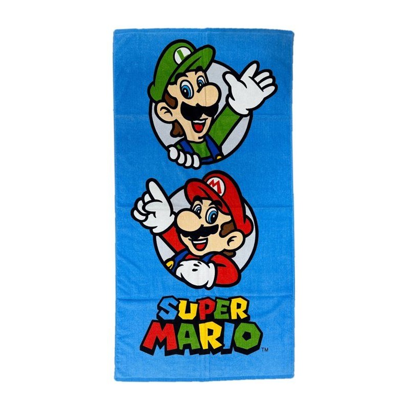 Serviette de plage 100% microfibre 70×140 cm – MARIO NINTENDO – M