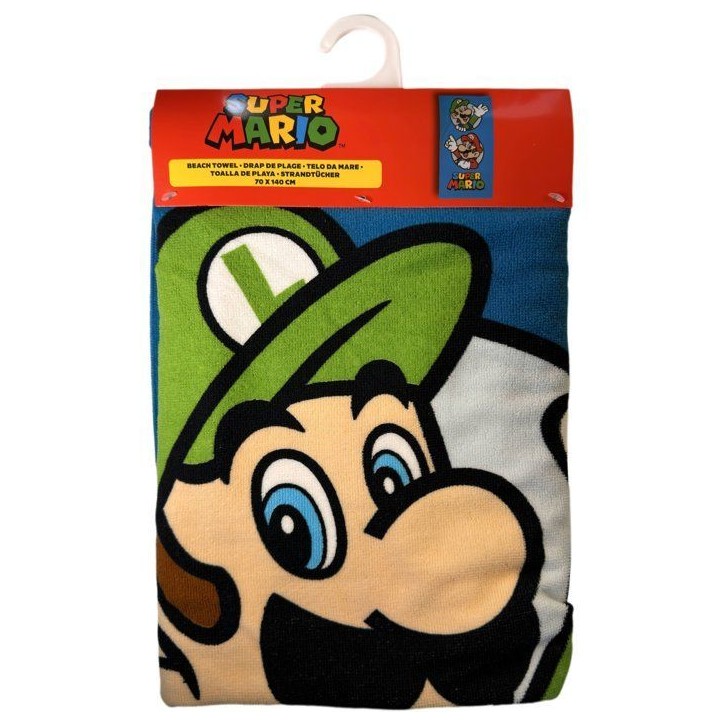 Serviette de plage 100% microfibre 70×140 cm – MARIO NINTENDO – Modele NO467 Serviette de plage 100% microfibre 70×140 cm – MARIO NINTENDO – Modele NO467