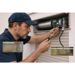 Moteur volet roulant radio + télécommande RM10MMB - SUPERROLLO - SR2
