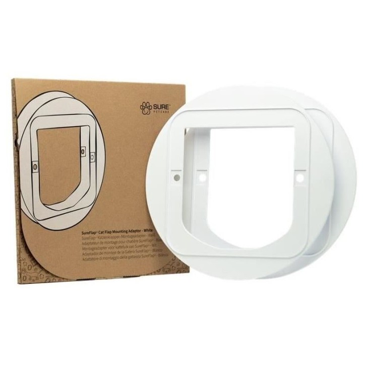 Adaptateur de montage pour chatiere - SUREFLAP - Blanc Adaptateur de montage pour chatiere - SUREFLAP - Blanc