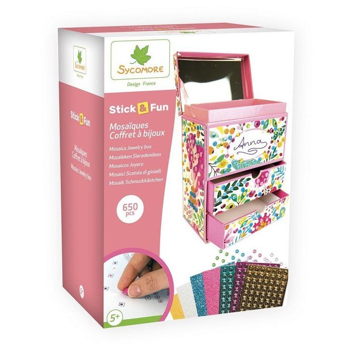 3D Mosaiques - SYCOMORE - Stick'N Fun - Coffret bijoux - Des 5 ans 3D Mosaiques - SYCOMORE - Stick'N Fun - Coffret bijoux - Des 5 ans