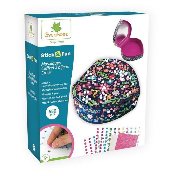 3D Mosaiques - SYCOMORE - Stick'N Fun - Coffret coeur - Des 5 ans 3D Mosaiques - SYCOMORE - Stick'N Fun - Coffret coeur - Des 5 ans