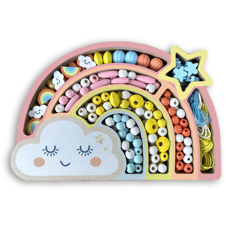 Coffret de perles en bois - SYCOMORE - Arc-en-ciel - Des 4 ans Coffret de perles en bois - SYCOMORE - Arc-en-ciel - Des 4 ans