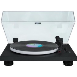 Tourne-disques BIGBEN INTERACTIVE PARTYBTTDLIGHT - Plateau lumineux - Entraînement par courroie - Bluetooth - Effets lumineux