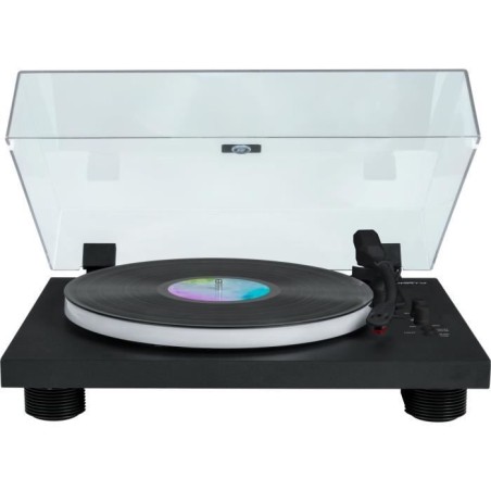 Tourne-disques BIGBEN INTERACTIVE PARTYBTTDLIGHT - Plateau lumineux - Entraînement par courroie - Bluetooth - Effets lumineux