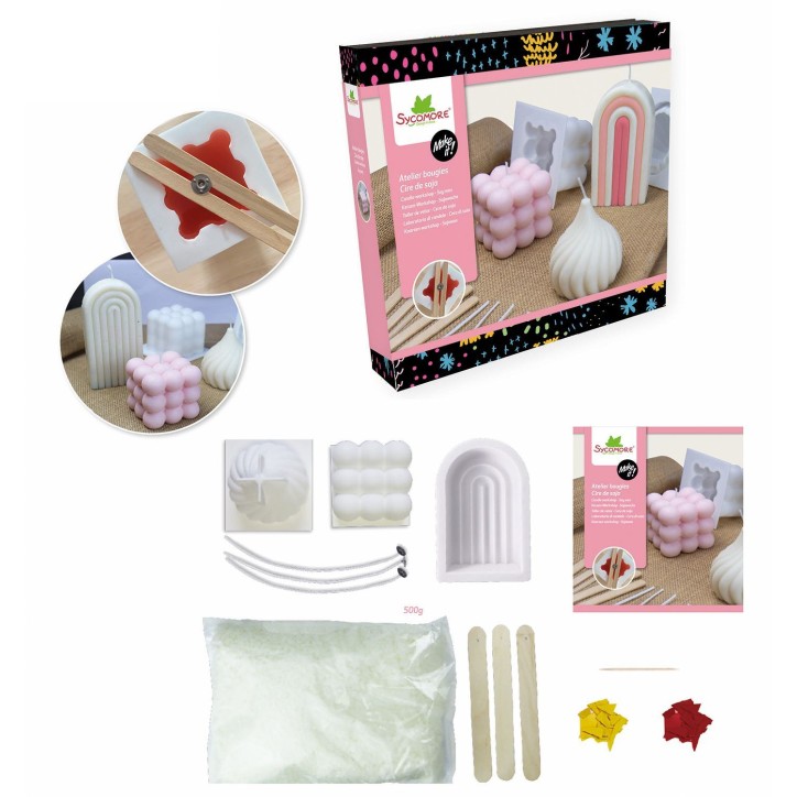 Atelier bougies - SYCOMORE - Make it XL - Cire de soja - Des 12 ans Atelier bougies - SYCOMORE - Make it XL - Cire de soja - Des 12 ans