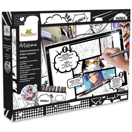 Tablette lumineuse XXL et atelier marqueurs - SYCOMORE - Artissimo - M